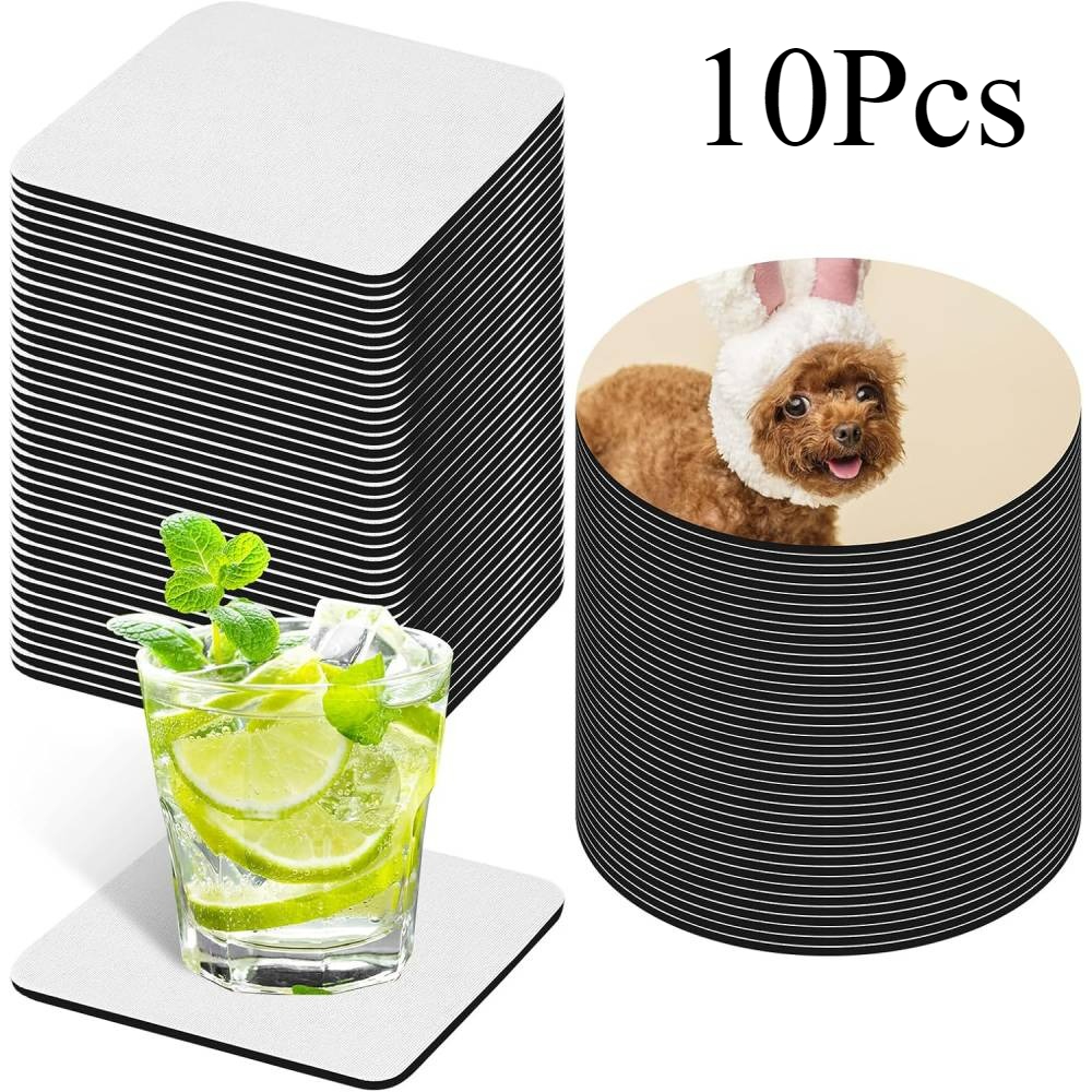 Coaster Sublimation Blank - 10 szt. Podkładek do sublimacji –