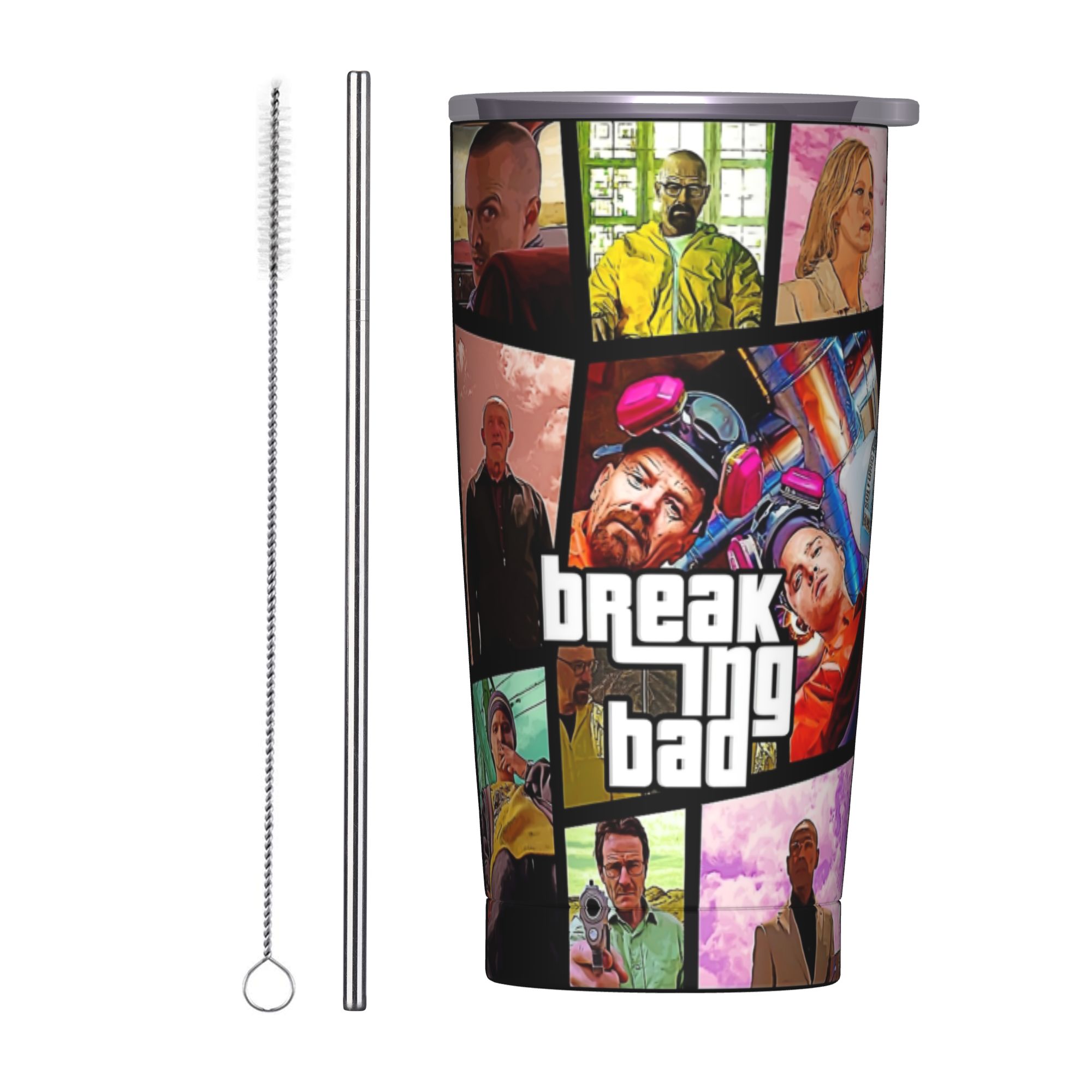 Tumbler 20Oz White - Kubek termiczny z izolacją próżniową Breaking