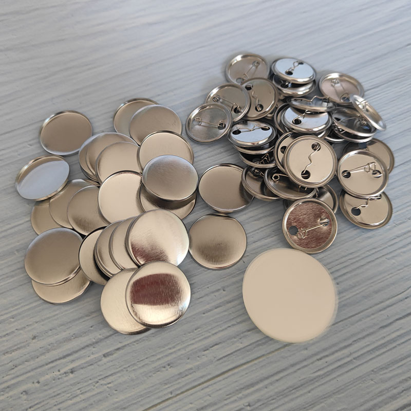 Button Badge Blank - 100 ZESTAWÓW Części do Wyrobu Przypinek
