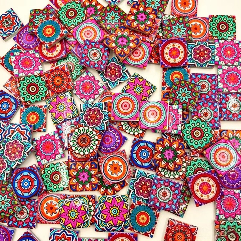 Ceramic Tile Blank - Mozaika ceramiczna z nadrukiem mandali, 150/300g