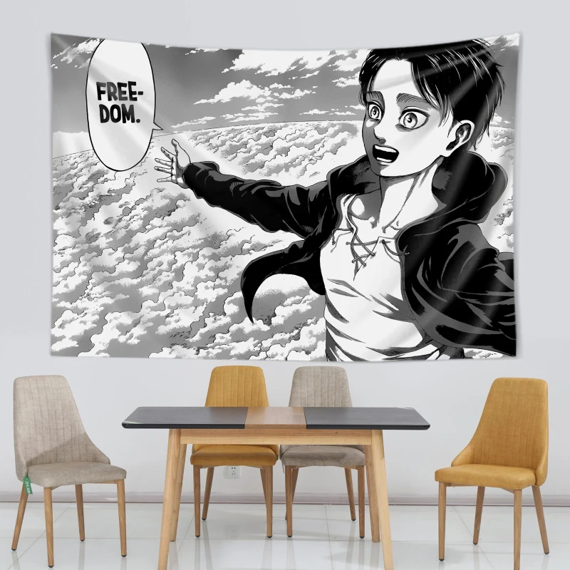 Canvas Wrap Ready - Eren Yeager Freedom Manga Poster Wall