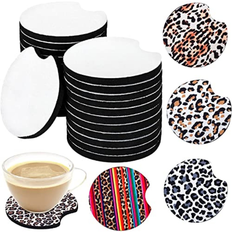 Coaster Sublimation Blank - 40 szt. Sublimacyjnych Podkładek Samochodowych, 7