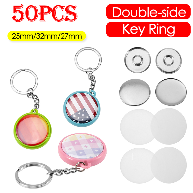 Button Badge Blank - 50 sztuk/zestaw 25mm 32mm 37mm Dwustronne