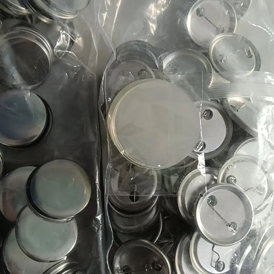 Button Badge Blank - 500 szt. metalowych, matowych, blaszanych przypinek