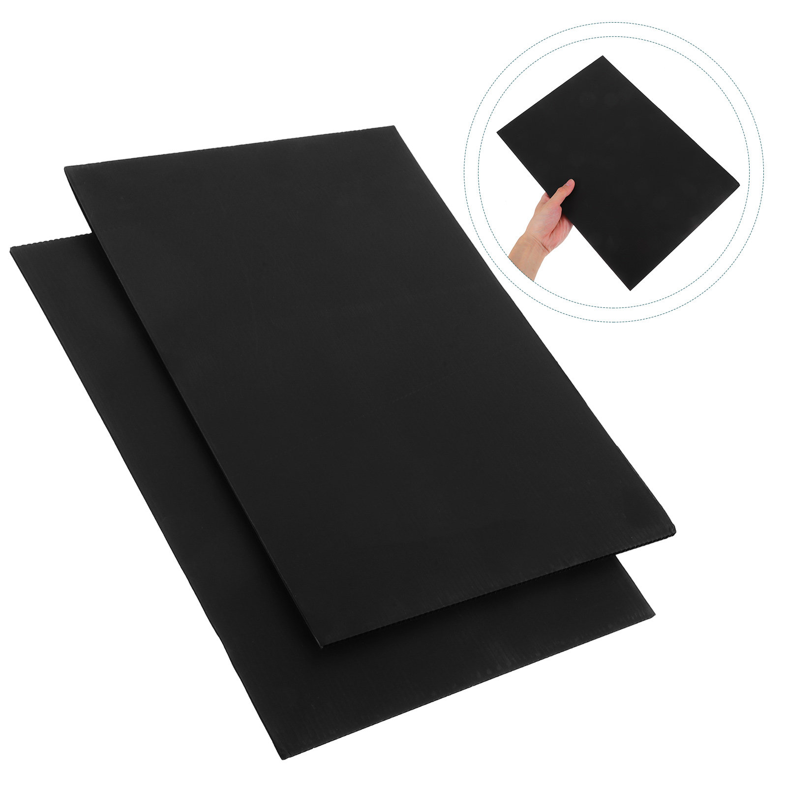 Yard Sign Blank - 2 szt. Czarne puste tablice ogrodowe