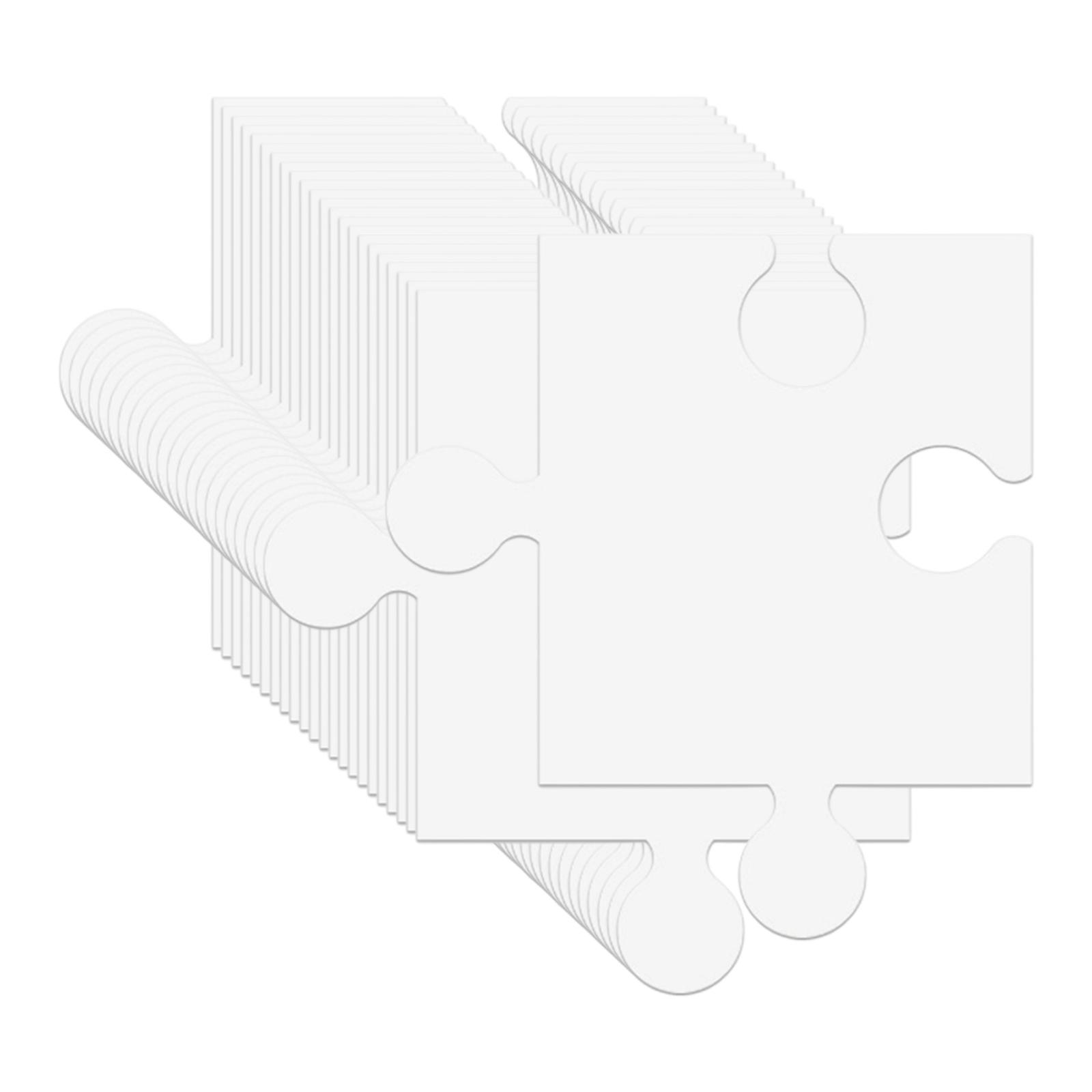 Puzzle Blank White - 24 szt. Białe kartonowe szablony do