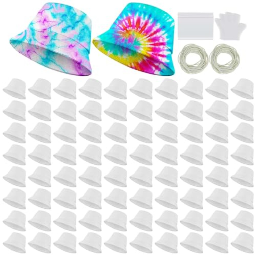 Hat Sublimation Blank - Biały bawełniany kapelusz typu bucket do