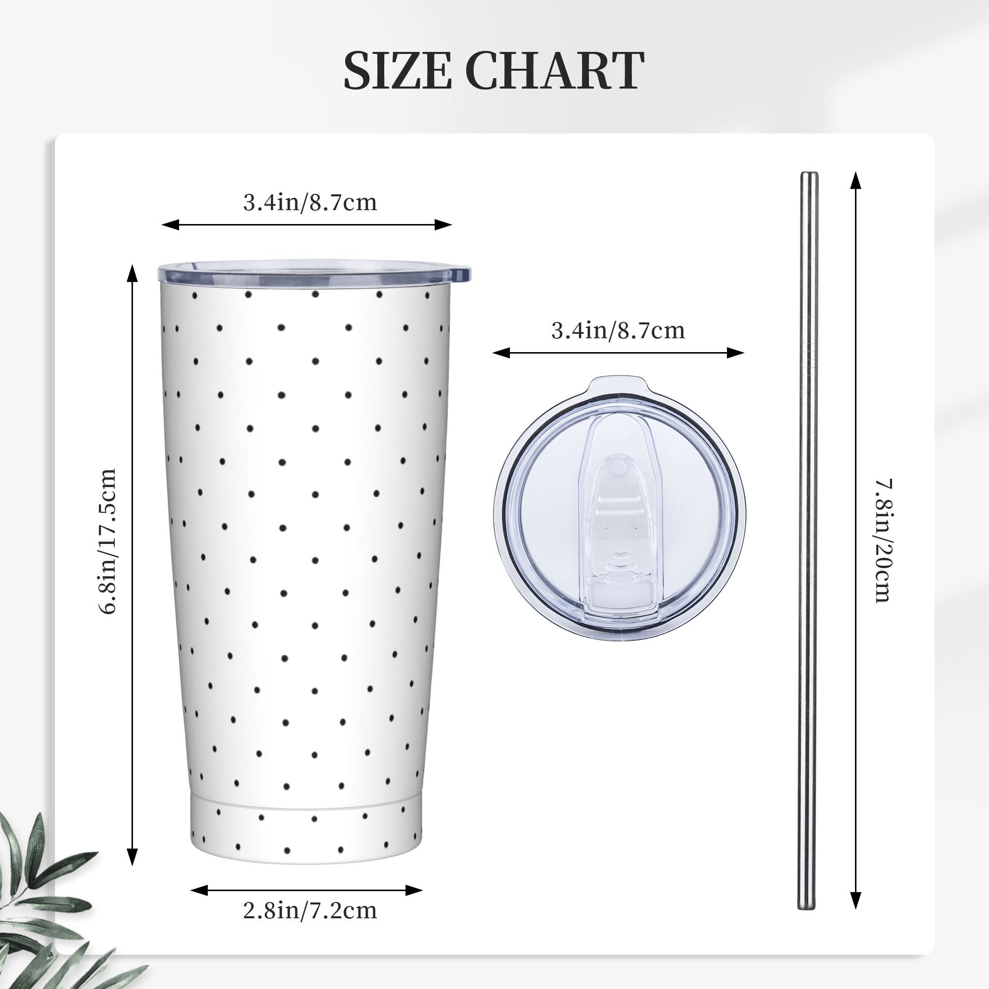 Czarno-biały kubek termiczny z – Tumbler 20Oz White recenzja i cena