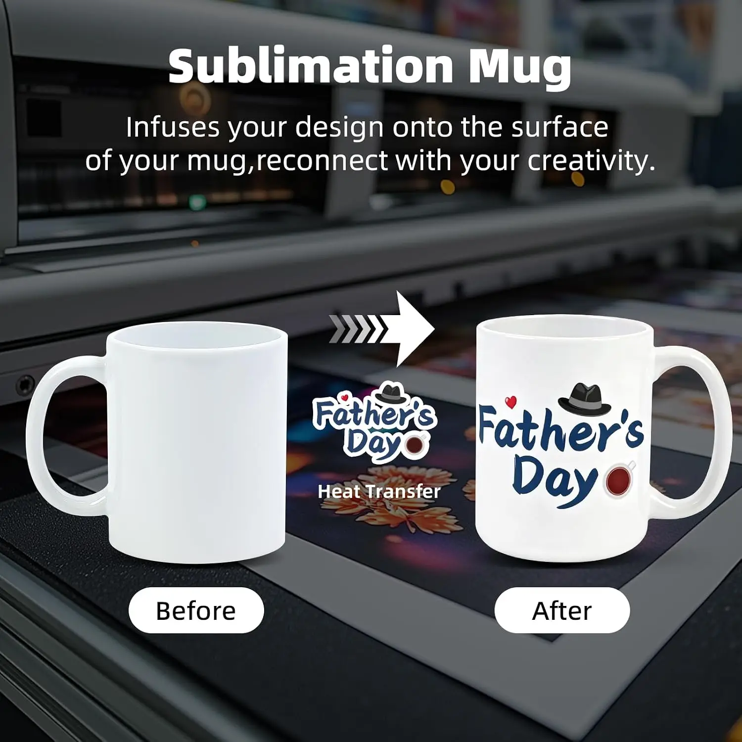 Kubki do sublimacji 11 oz, pół – Sublimation Mug White recenzja i cena