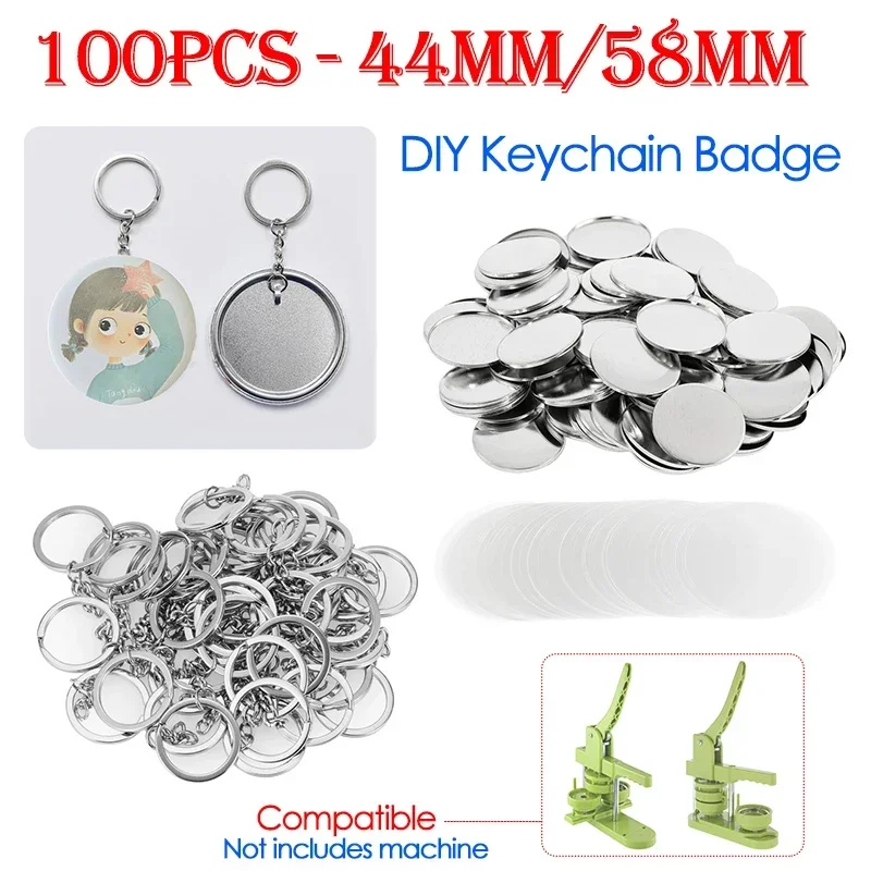 100 sztuk 44mm 58mm breloki do – Button Badge Blank recenzja i cena