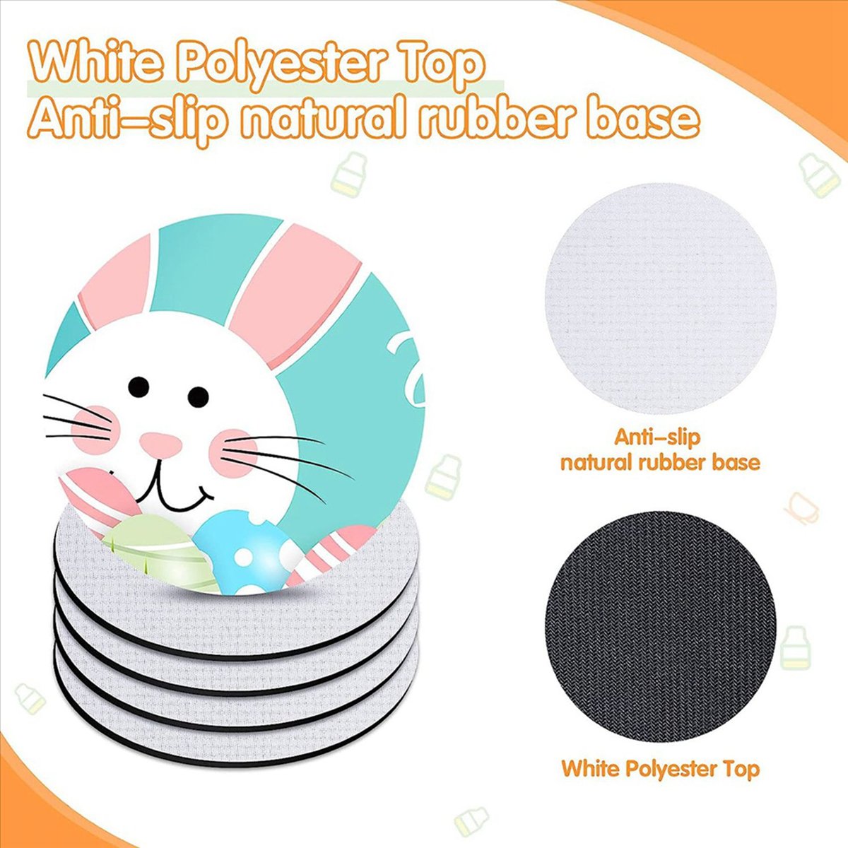 ABVT-160PC Podkładki pod kubki – Coaster Sublimation Blank recenzja i cena