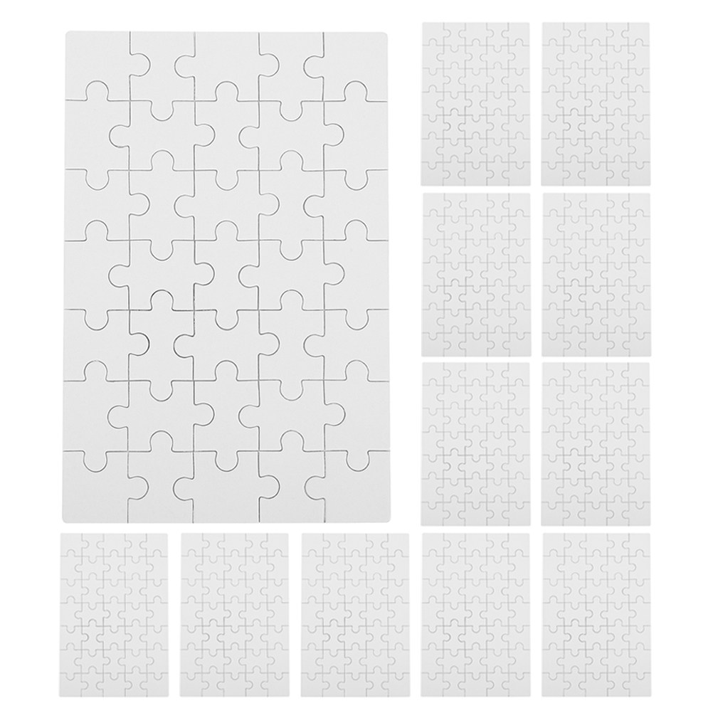 12 sztuk pustych puzzli do sub – Puzzle Blank White recenzja i cena