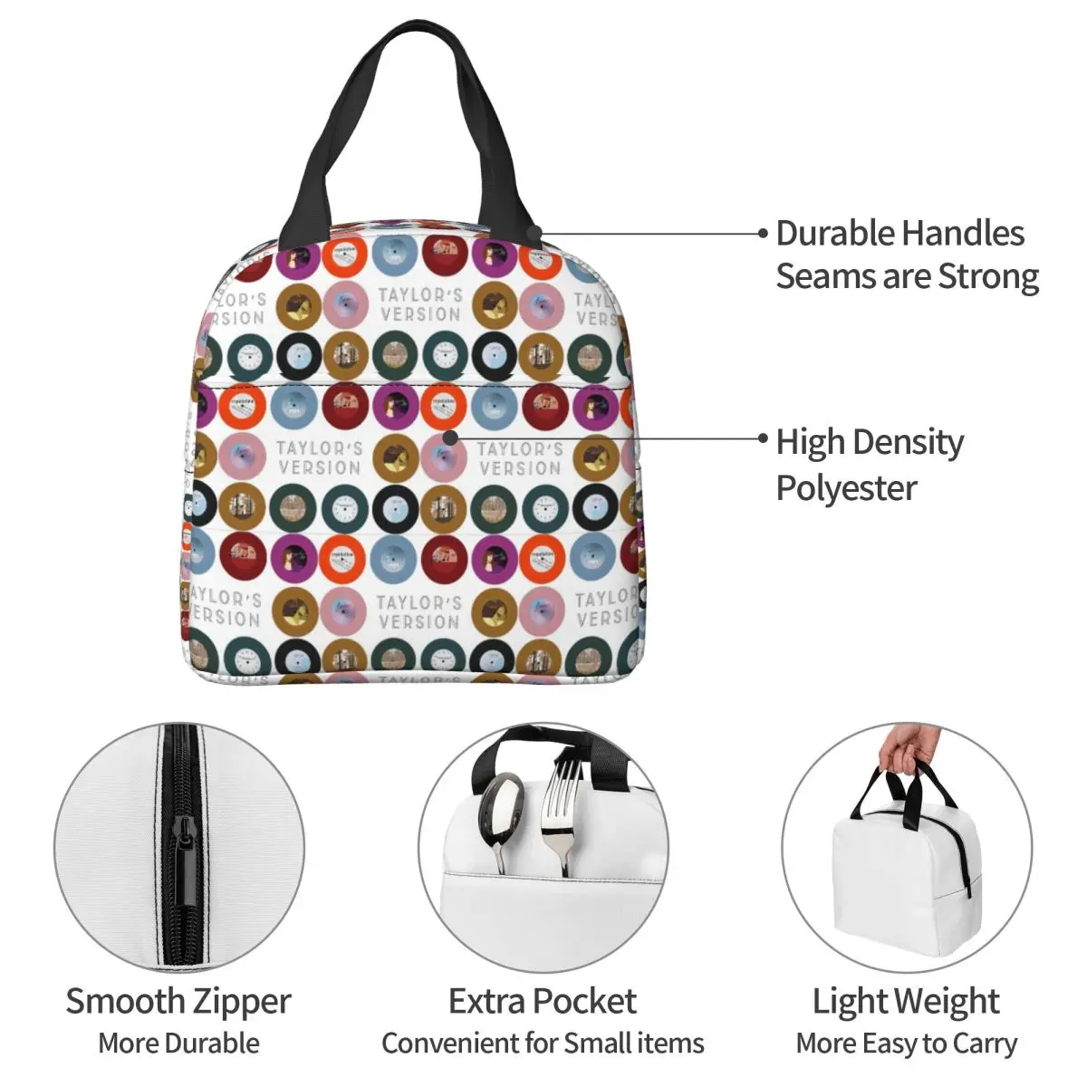 Torba termiczna na lunch z mot – Tote Bag Sublimation recenzja i cena