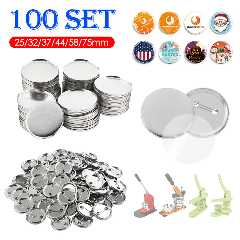 100Set Blank Badge Pin Button  – Button Badge Blank recenzja i cena