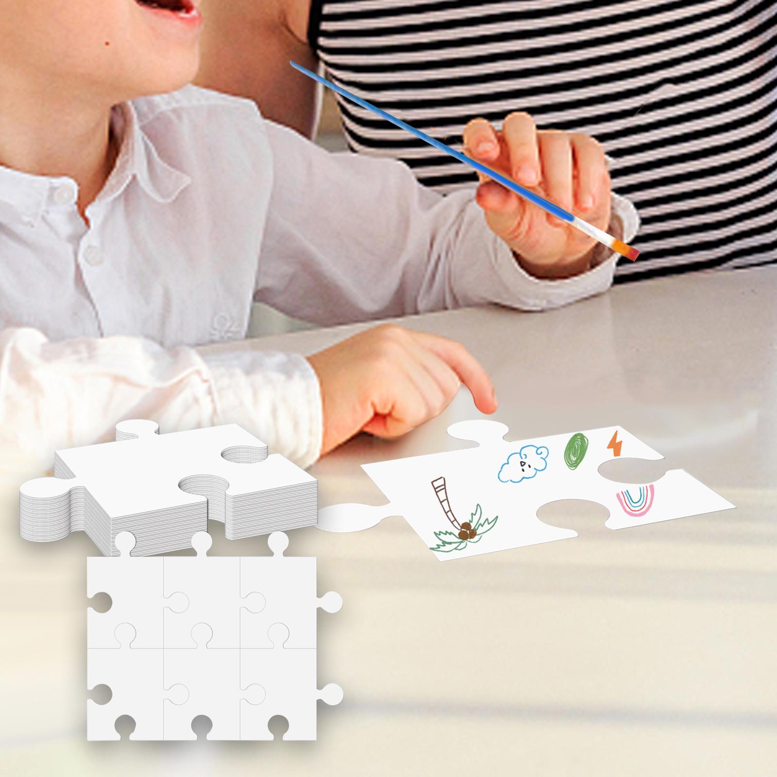 Białe kartonowe puste puzzle,  – Puzzle Blank White recenzja i cena