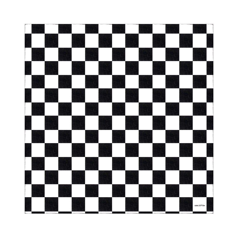 Bandana w kratkę Flaga wyścigó – Bandana Blank White recenzja i cena