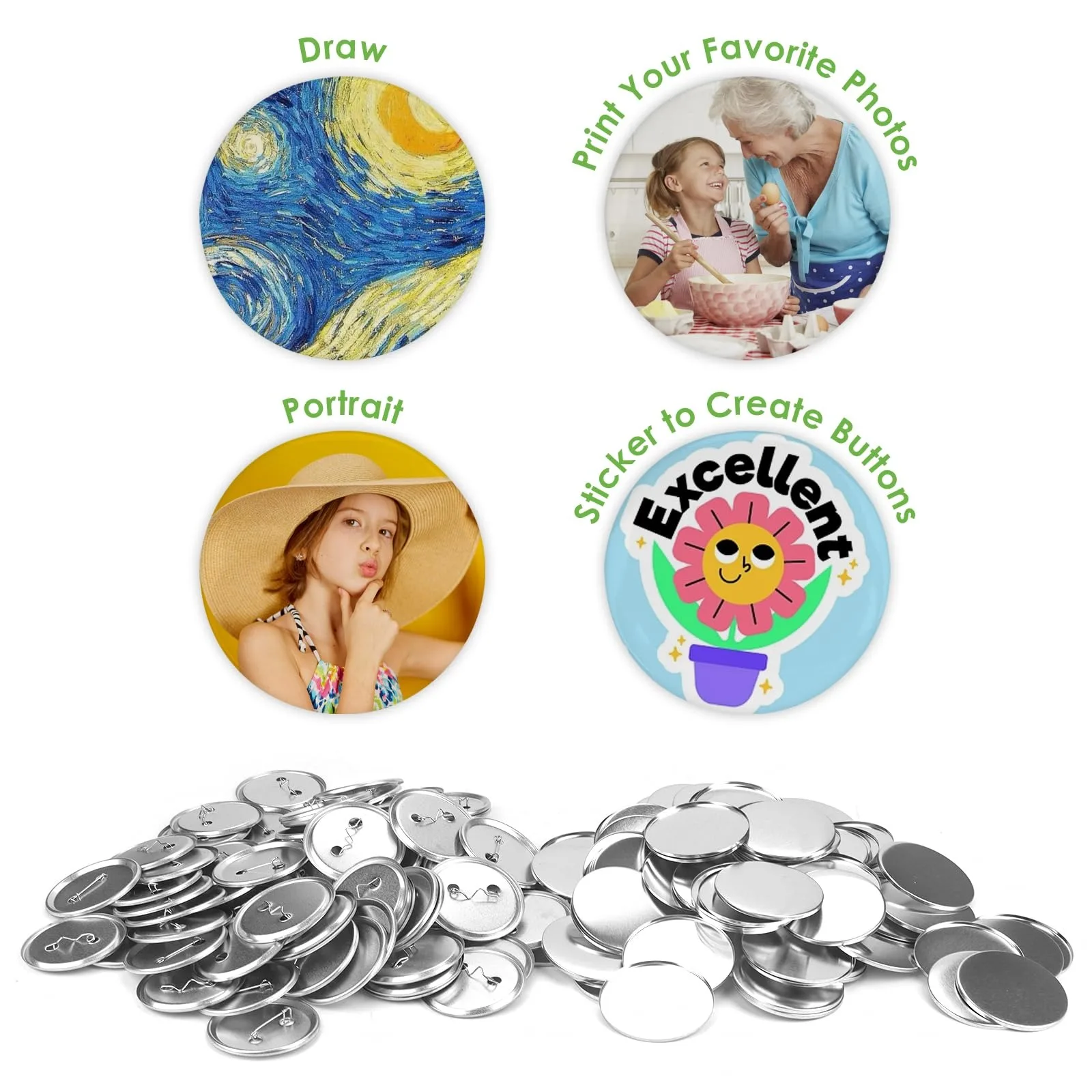 100 SZTUK pustych guzików 25-7 – Button Badge Blank recenzja i cena