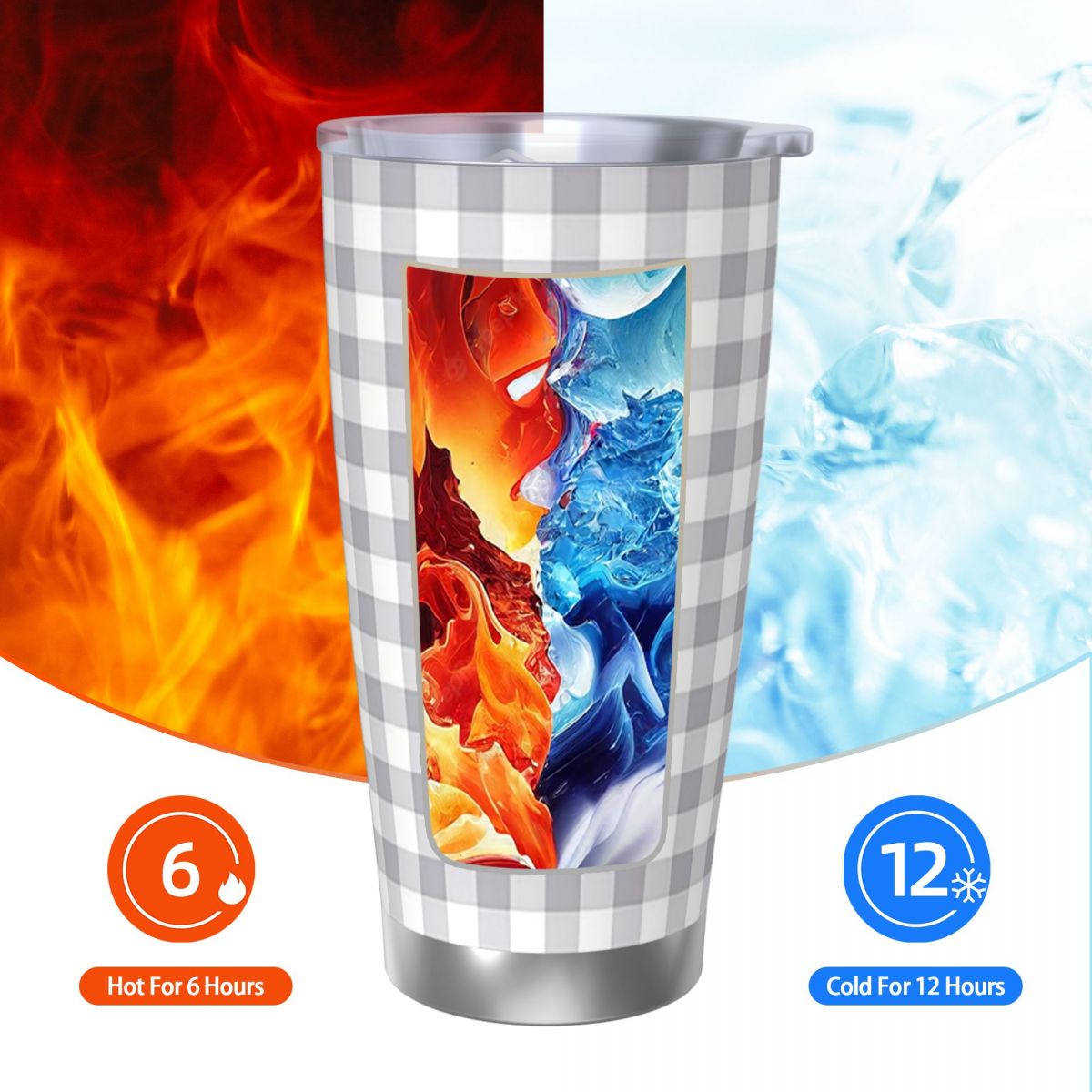 Szary i biały kubek ze stali n – Tumbler 20Oz White recenzja i cena