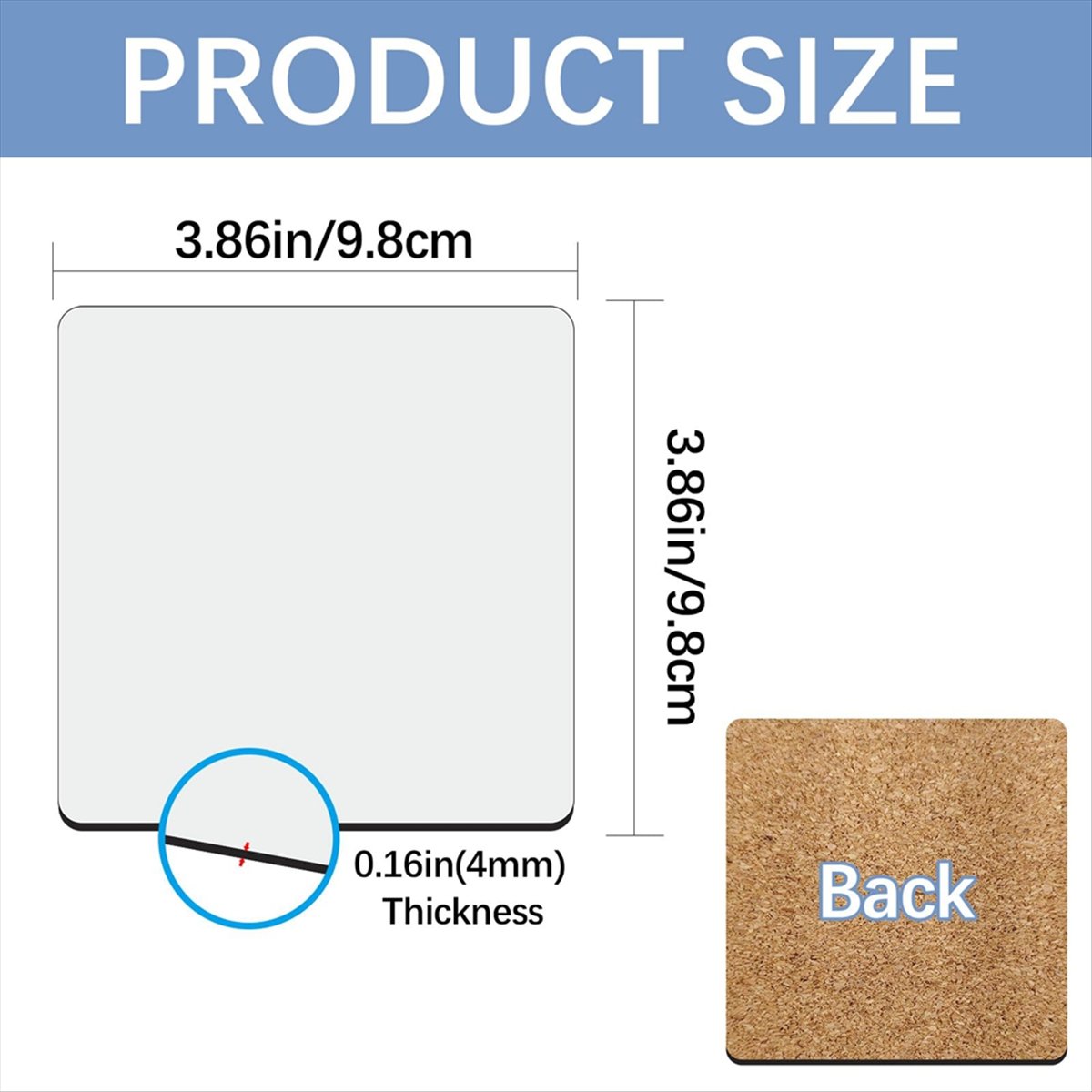 ABYA 30 szt. Kwadratowych Podk – Coaster Sublimation Blank recenzja i cena