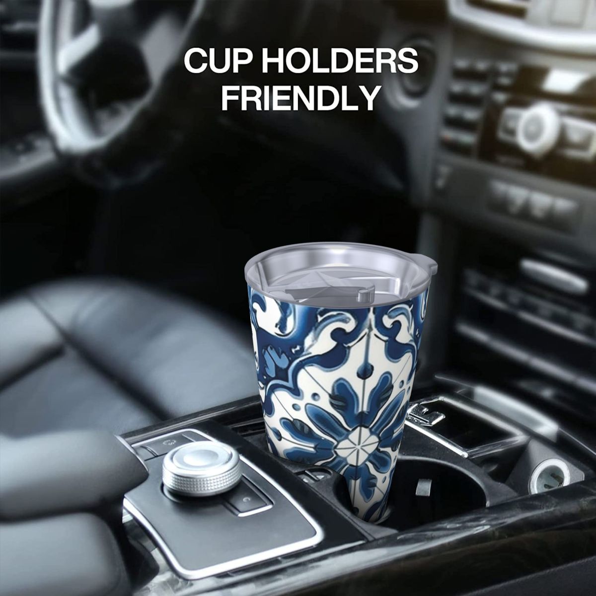 Niebiesko-biały wzór majoliki  – Tumbler 20Oz White recenzja i cena