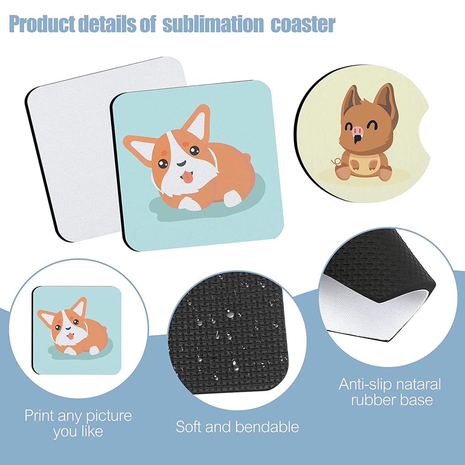 40 sztuk podkładek pod kubki d – Coaster Sublimation Blank recenzja i cena