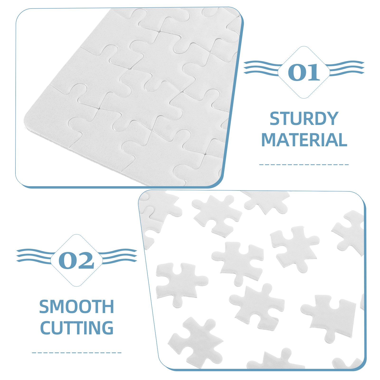 4 arkusze pustych puzzli do sa – Puzzle Blank White recenzja i cena