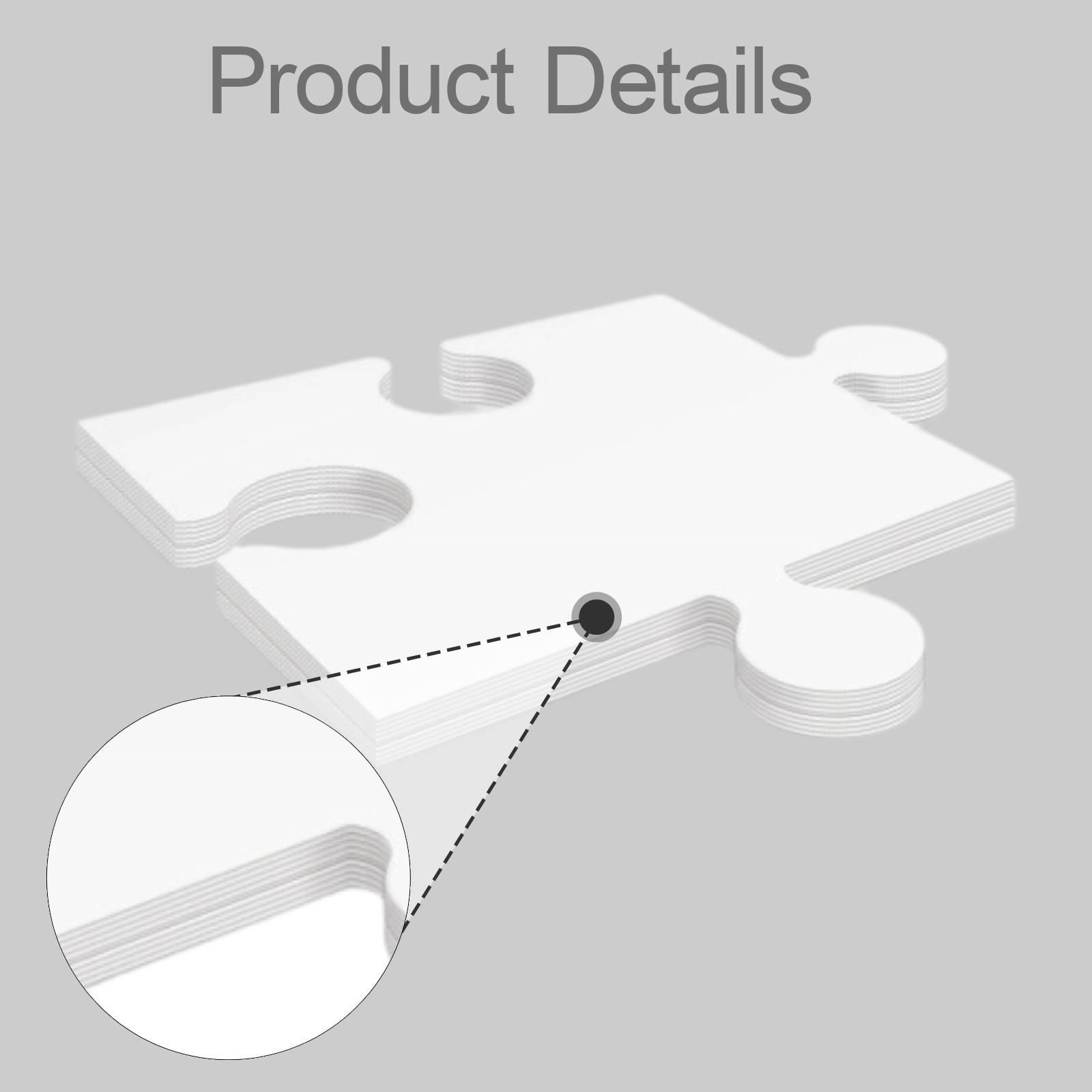 24 szt. Białe kartonowe puste  – Puzzle Blank White recenzja i cena
