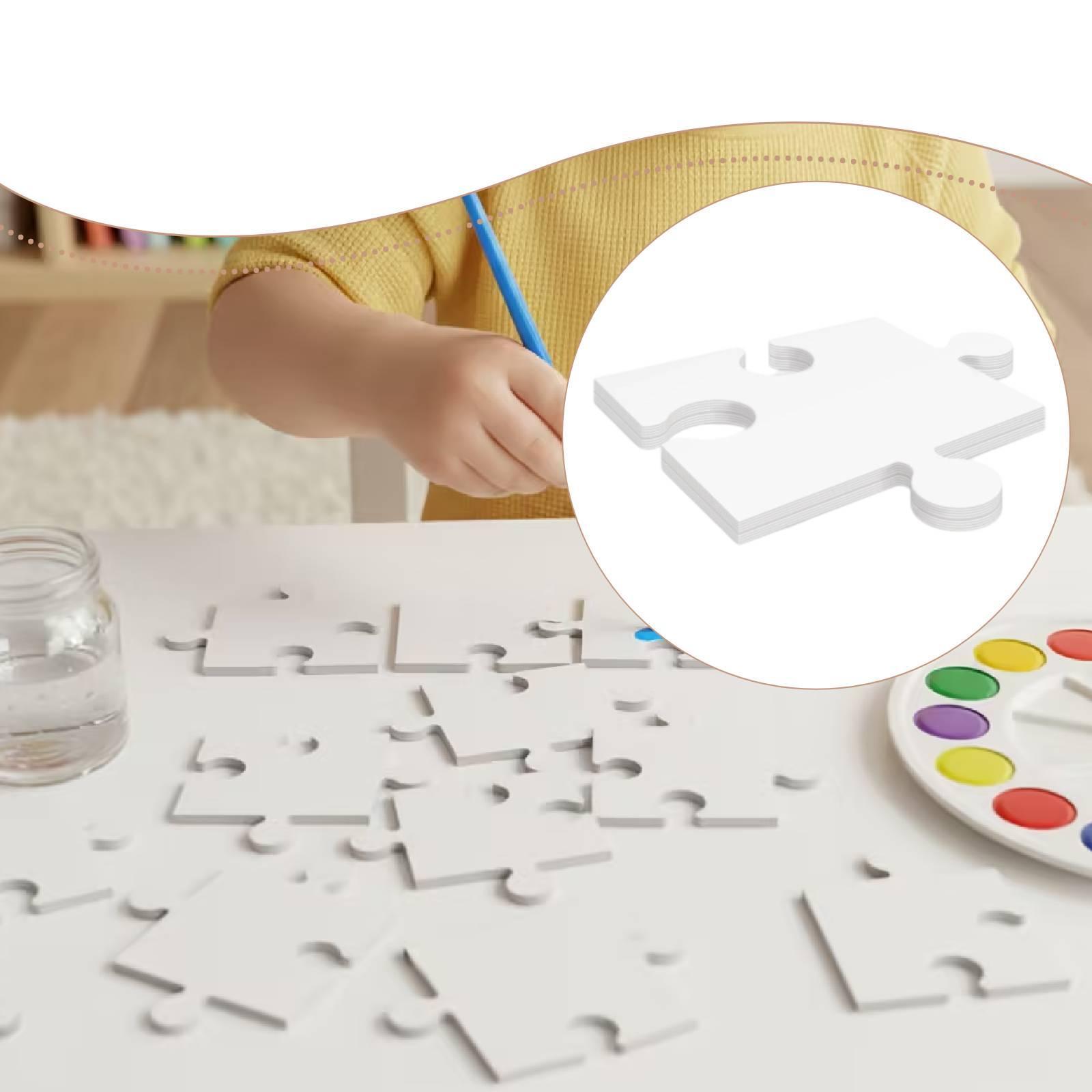 24 szt. Białe kartonowe puste  – Puzzle Blank White recenzja i cena