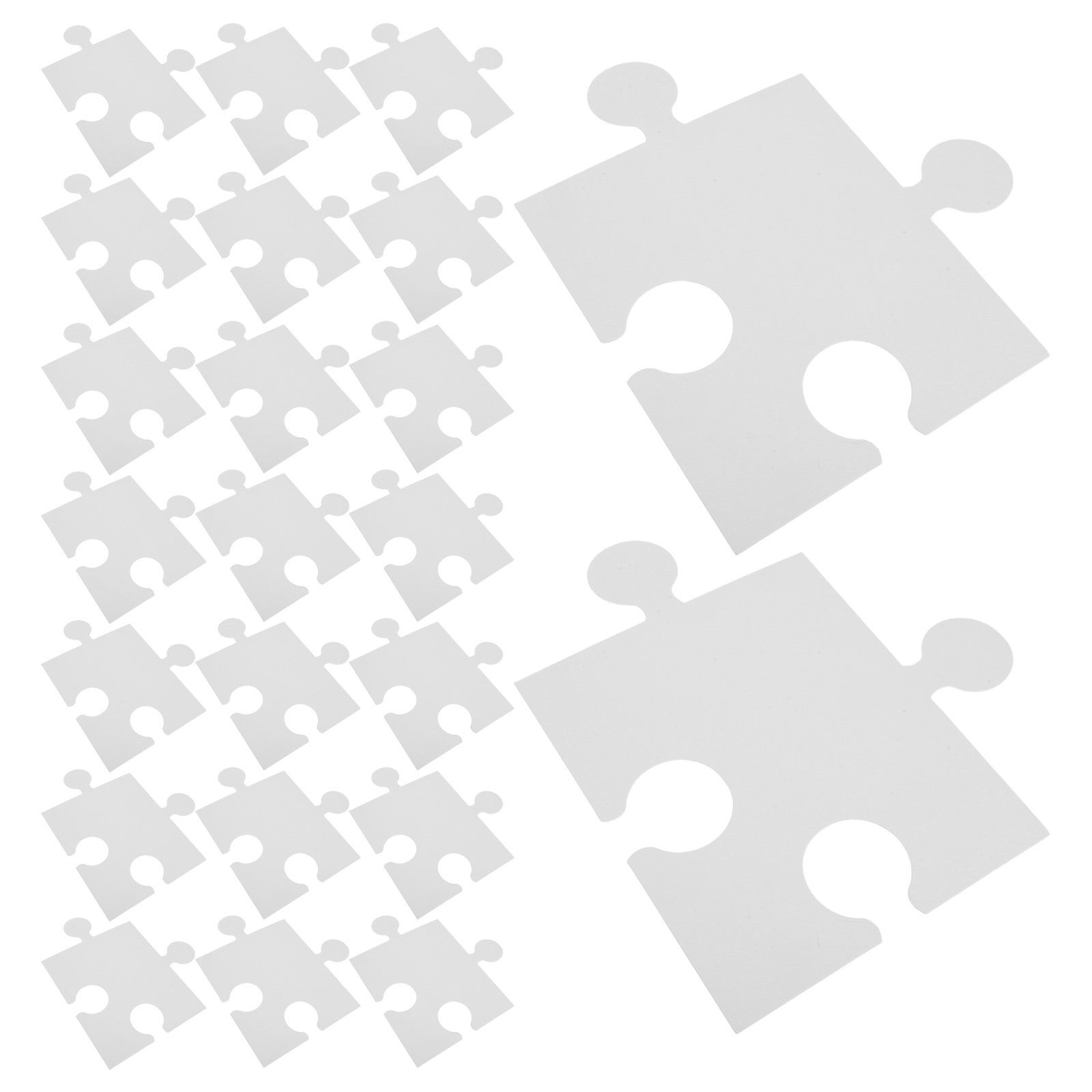 60 sztuk dużych białych pustyc – Puzzle Blank White recenzja i cena